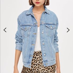 TOPSHOP MOTO OVERSIZED JEAN JACKET